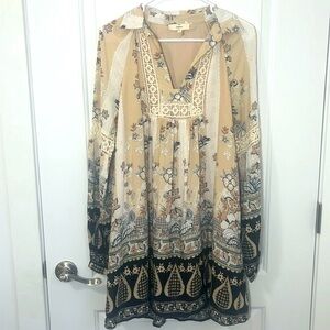 Entro Floral Print Mini Dress Sz S